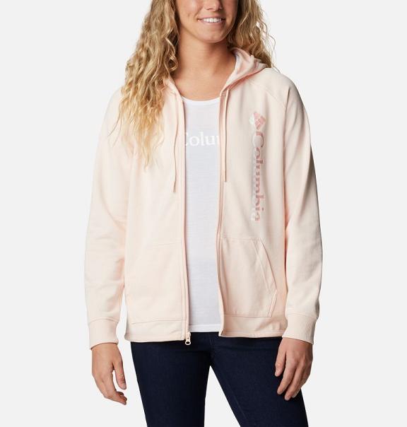 Columbia Logo Hoodies White For Women's NZ20659 New Zealand